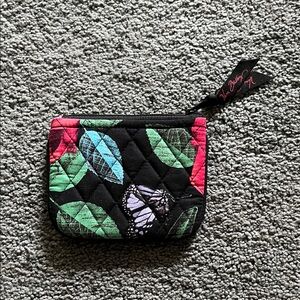Vera Bradley Black and Pink Quilted Pouch